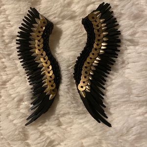 Mignonne Gavigan “wing” rare sequin Madeline earrings